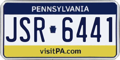 PA license plate JSR6441