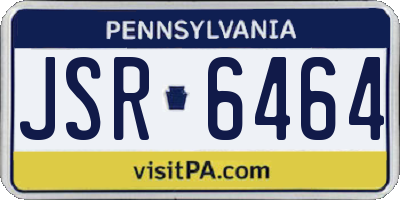 PA license plate JSR6464