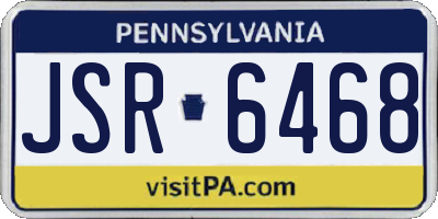 PA license plate JSR6468