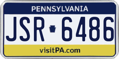 PA license plate JSR6486