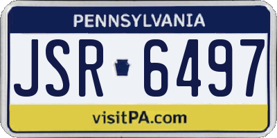 PA license plate JSR6497