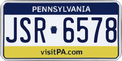 PA license plate JSR6578
