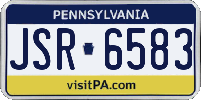 PA license plate JSR6583