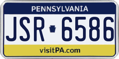PA license plate JSR6586