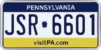 PA license plate JSR6601