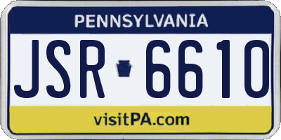 PA license plate JSR6610