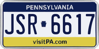 PA license plate JSR6617