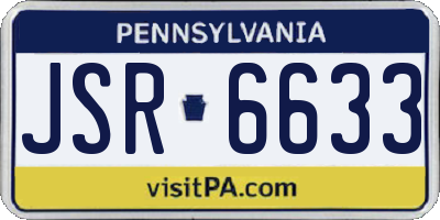 PA license plate JSR6633