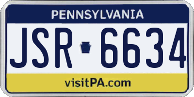 PA license plate JSR6634