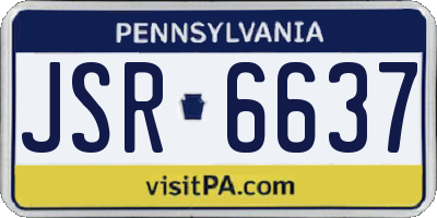PA license plate JSR6637