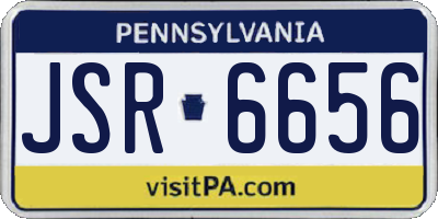 PA license plate JSR6656