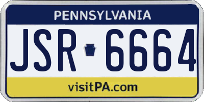 PA license plate JSR6664