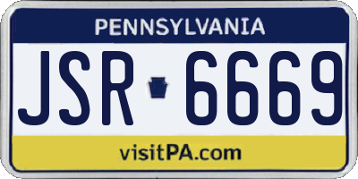 PA license plate JSR6669