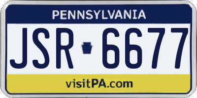 PA license plate JSR6677