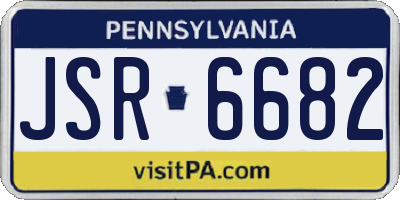 PA license plate JSR6682