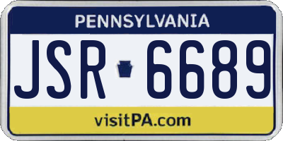 PA license plate JSR6689