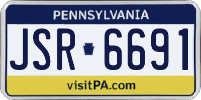 PA license plate JSR6691