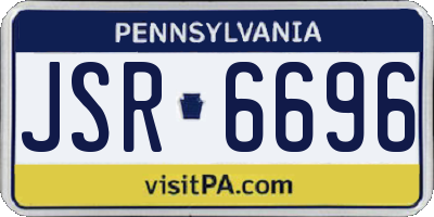 PA license plate JSR6696