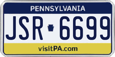 PA license plate JSR6699