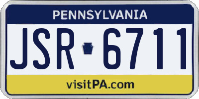 PA license plate JSR6711