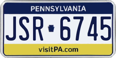 PA license plate JSR6745