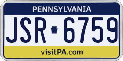 PA license plate JSR6759