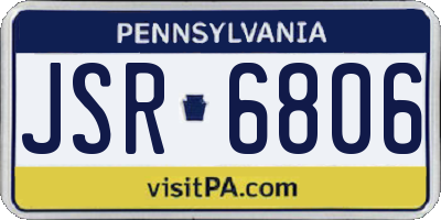 PA license plate JSR6806