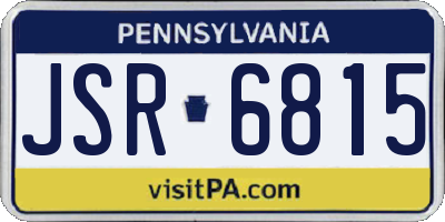 PA license plate JSR6815