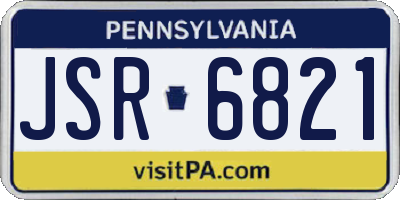 PA license plate JSR6821