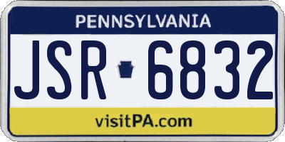 PA license plate JSR6832