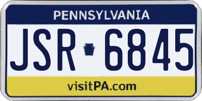 PA license plate JSR6845