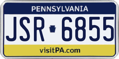 PA license plate JSR6855