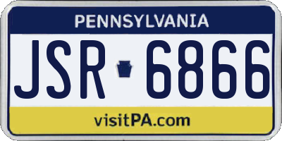 PA license plate JSR6866