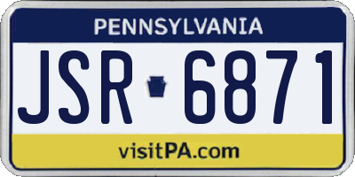 PA license plate JSR6871