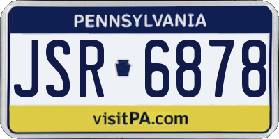 PA license plate JSR6878