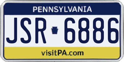 PA license plate JSR6886