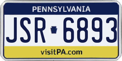 PA license plate JSR6893