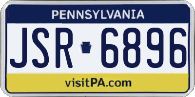 PA license plate JSR6896
