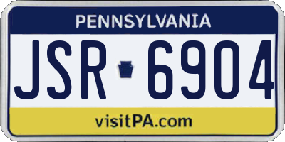 PA license plate JSR6904