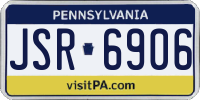 PA license plate JSR6906