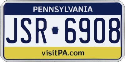PA license plate JSR6908