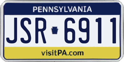 PA license plate JSR6911