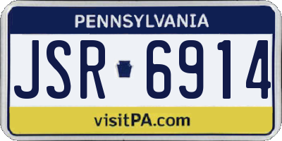 PA license plate JSR6914