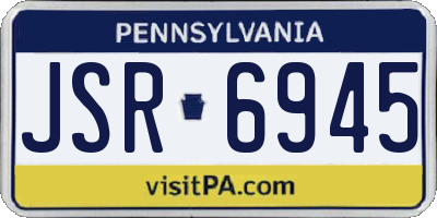 PA license plate JSR6945