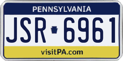 PA license plate JSR6961