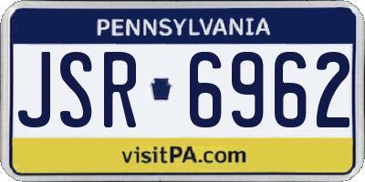 PA license plate JSR6962