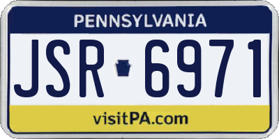 PA license plate JSR6971