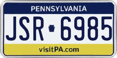 PA license plate JSR6985