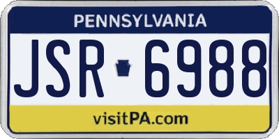 PA license plate JSR6988