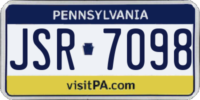 PA license plate JSR7098